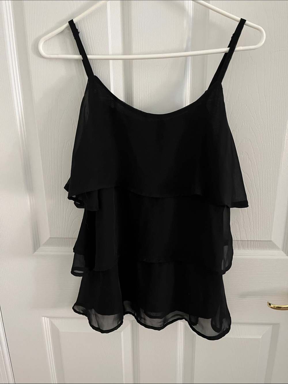 BONGO Black Layered Chiffon Camisole